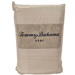 White cotton Tommy Bahama Queen Size Bed Skirt